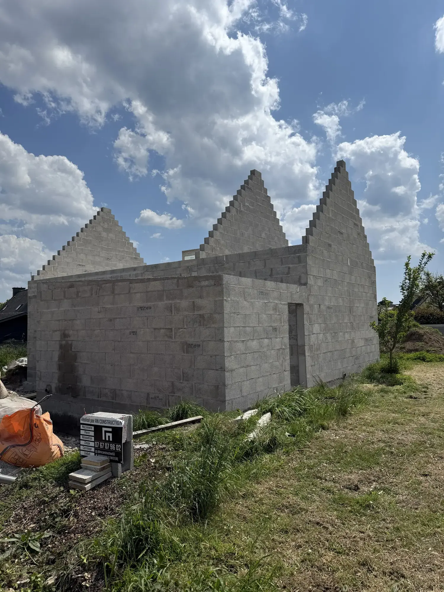 Structure en béton d'une maison